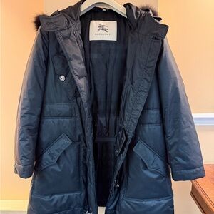 Burberry Midnight Black Hooded Coat